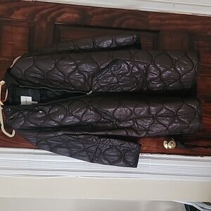 Quilted hooded coat